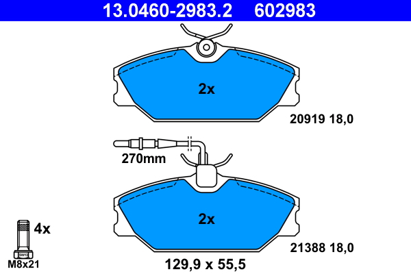 Placute frana ATE 13.0460-2983.2