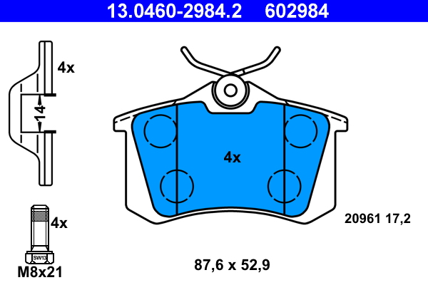 Placute frana ATE 13.0460-2984.2