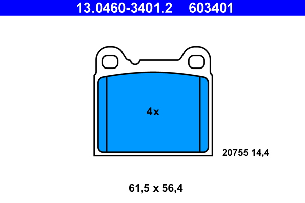 Placute frana ATE 13.0460-3401.2
