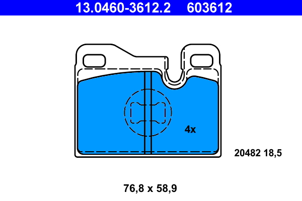 Placute frana ATE 13.0460-3612.2
