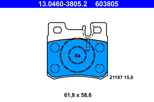 Placute frana ATE 13.0460-3805.2