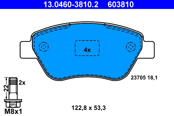Placute frana ATE 13.0460-3810.2
