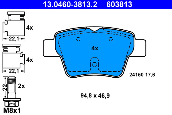Placute frana ATE 13.0460-3813.2
