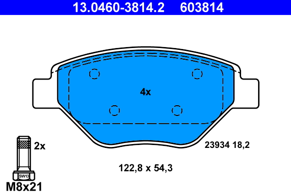 Placute frana ATE 13.0460-3814.2