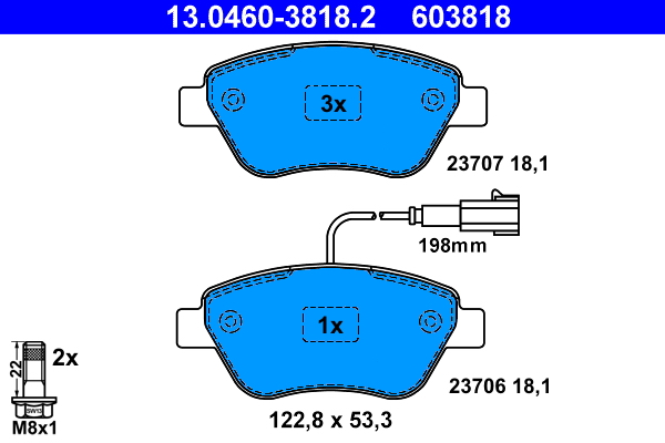 Placute frana ATE 13.0460-3818.2