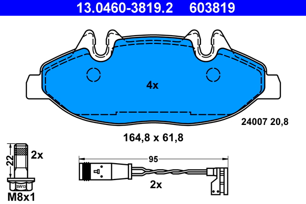 Placute frana ATE 13.0460-3819.2