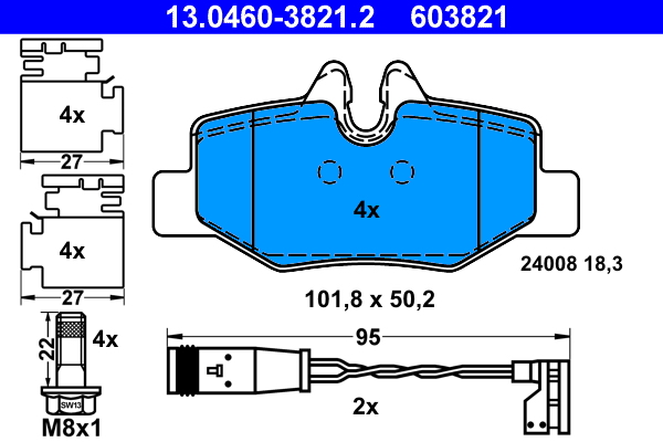 Placute frana ATE 13.0460-3821.2