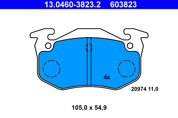 Placute frana ATE 13.0460-3823.2