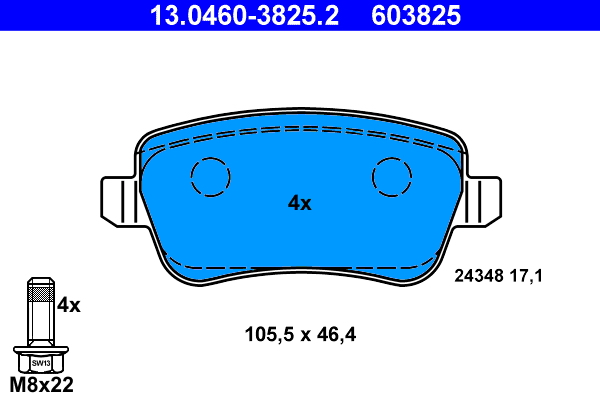 Placute frana ATE 13.0460-3825.2