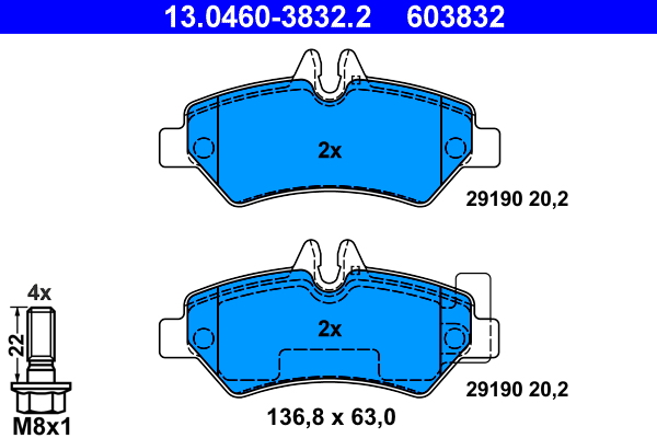 Placute frana ATE 13.0460-3832.2