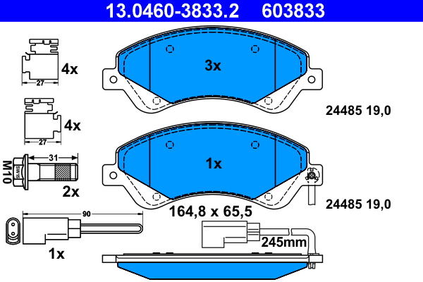 Placute frana ATE 13.0460-3833.2