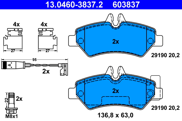 Placute frana ATE 13.0460-3837.2