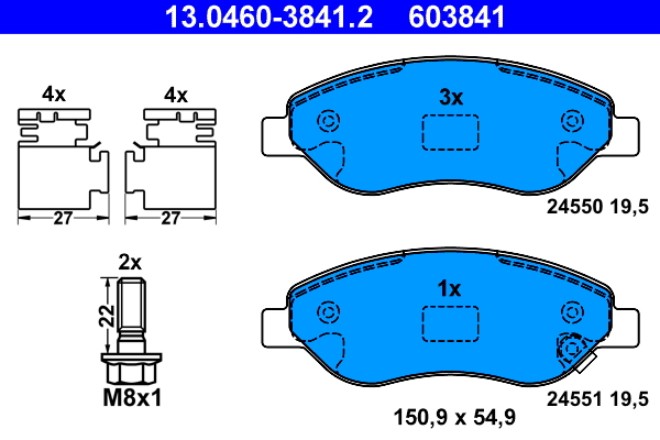 Placute frana ATE 13.0460-3841.2