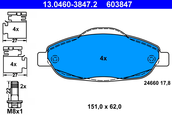 Placute frana ATE 13.0460-3847.2