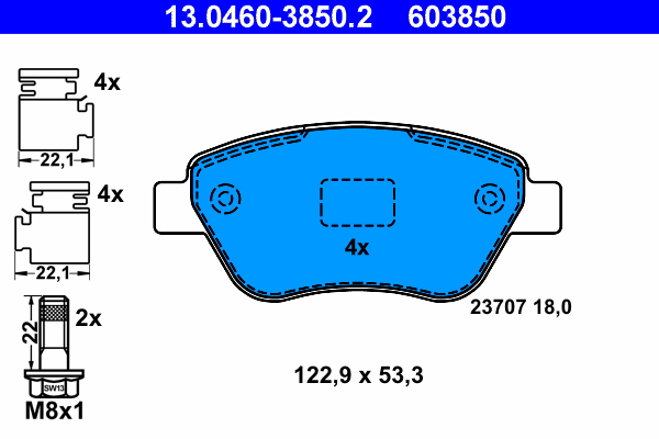 Placute frana ATE 13.0460-3850.2