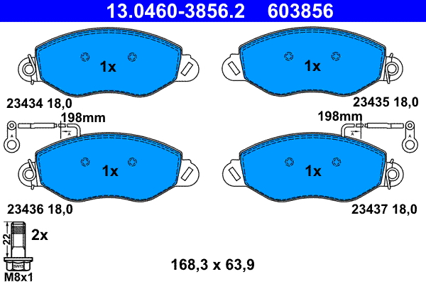 Placute frana ATE 13.0460-3856.2