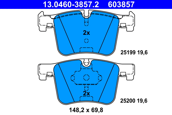Placute frana ATE 13.0460-3857.2