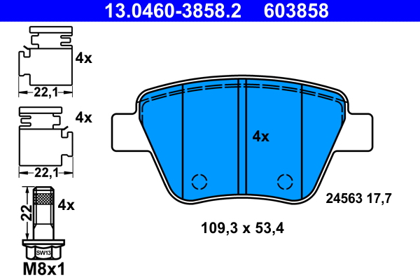 Placute frana ATE 13.0460-3858.2