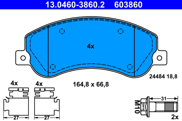 Placute frana ATE 13.0460-3860.2