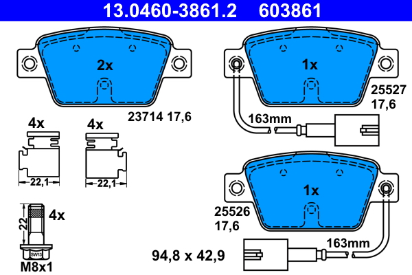 Placute frana ATE 13.0460-3861.2