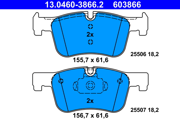 Placute frana ATE 13.0460-3866.2