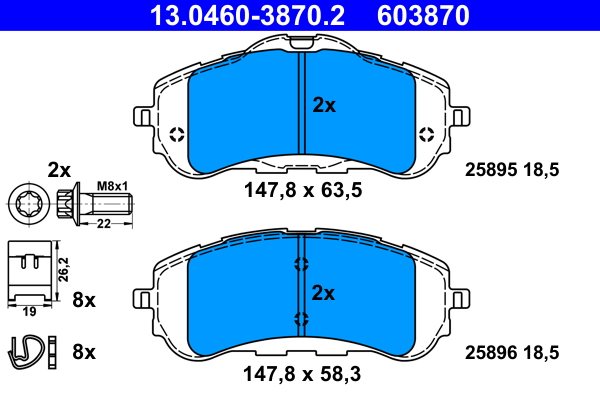 Placute frana ATE 13.0460-3870.2