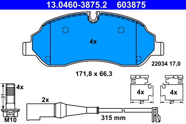 Placute frana ATE 13.0460-3875.2