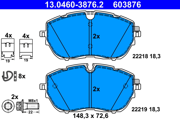 Placute frana ATE 13.0460-3876.2