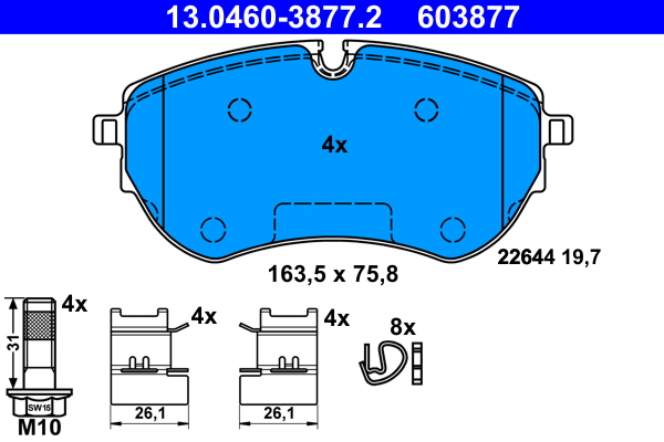 Placute frana ATE 13.0460-3877.2