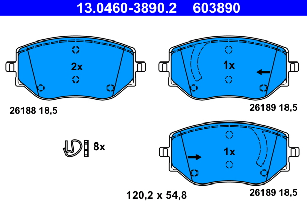 Placute frana ATE 13.0460-3890.2
