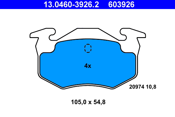 Placute frana ATE 13.0460-3926.2