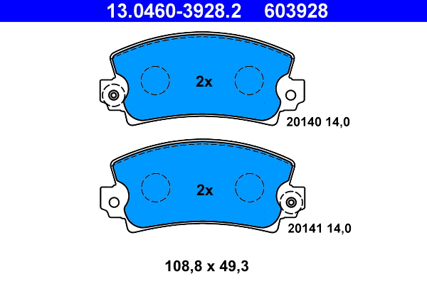 Placute frana ATE 13.0460-3928.2