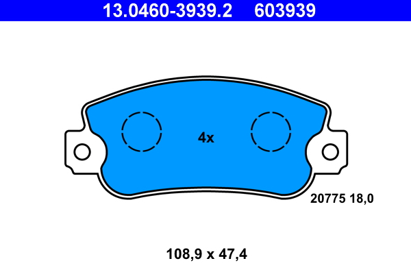 Placute frana ATE 13.0460-3939.2