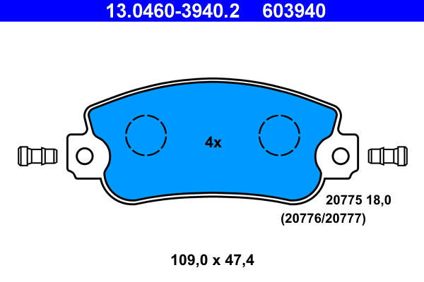 Placute frana ATE 13.0460-3940.2