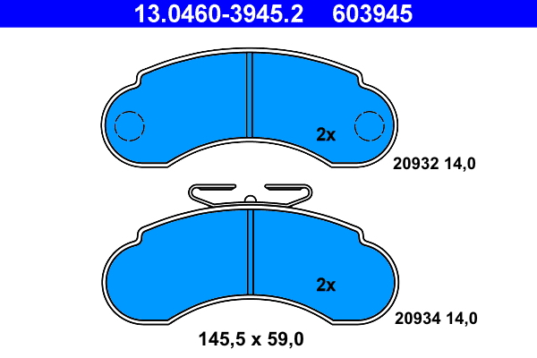 Placute frana ATE 13.0460-3945.2