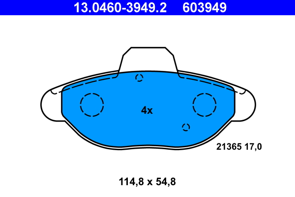 Placute frana ATE 13.0460-3949.2