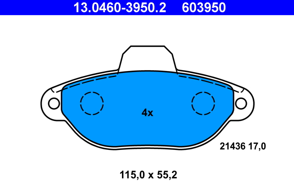 Placute frana ATE 13.0460-3950.2