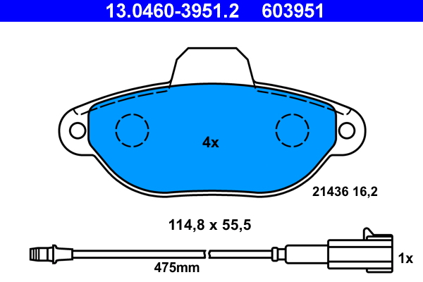 Placute frana ATE 13.0460-3951.2