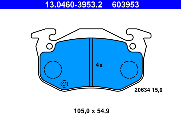 Placute frana ATE 13.0460-3953.2