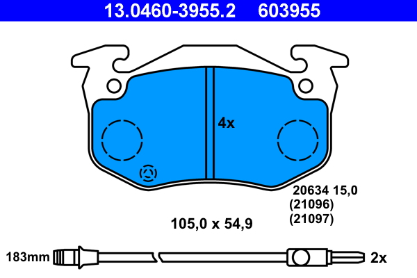 Placute frana ATE 13.0460-3955.2