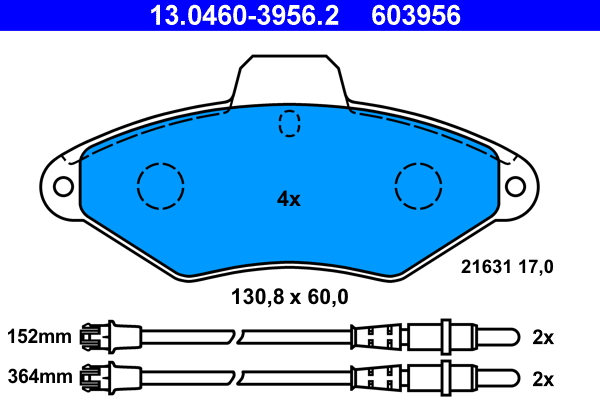 Placute frana ATE 13.0460-3956.2