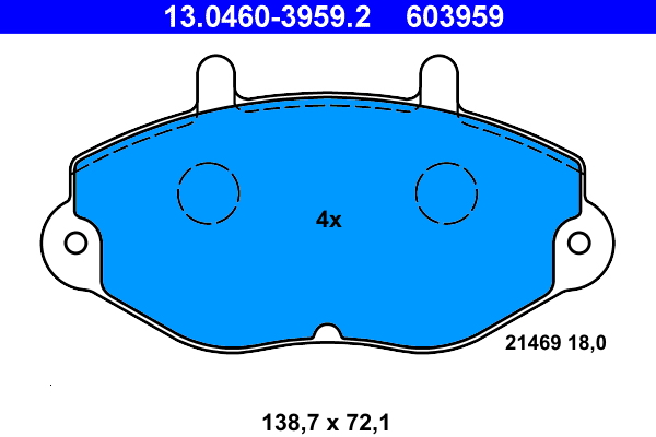 Placute frana ATE 13.0460-3959.2