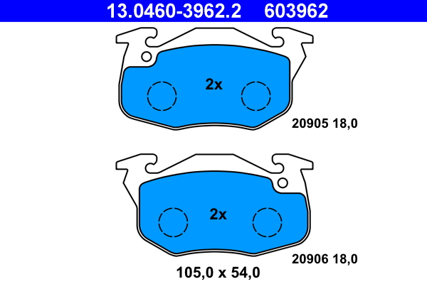 Placute frana ATE 13.0460-3962.2