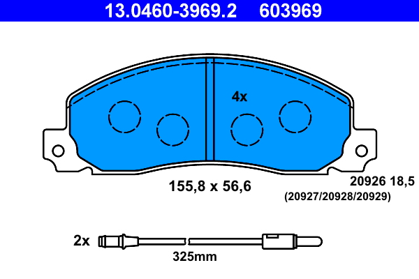 Placute frana ATE 13.0460-3969.2