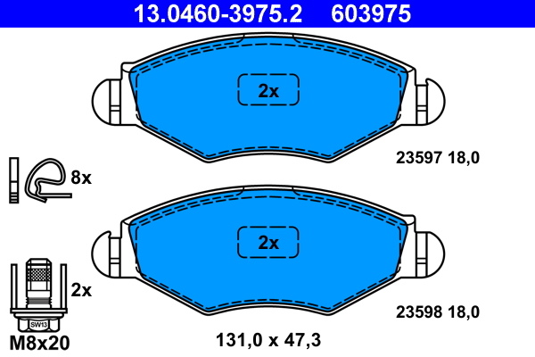 Placute frana ATE 13.0460-3975.2