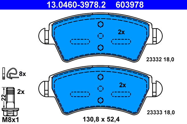 Placute frana ATE 13.0460-3978.2