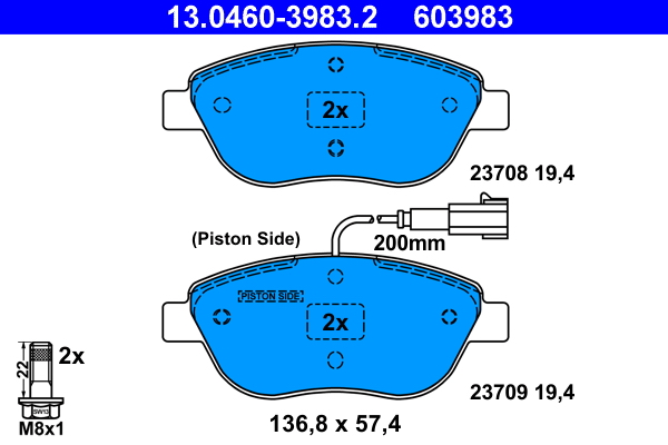 Placute frana ATE 13.0460-3983.2