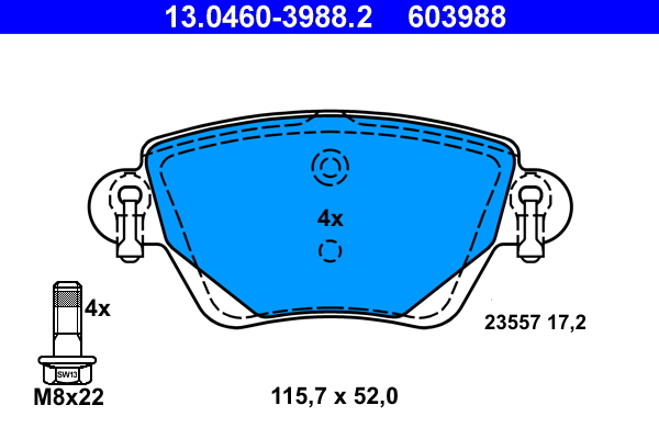 Placute frana ATE 13.0460-3988.2