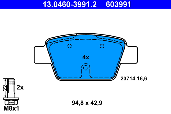 Placute frana ATE 13.0460-3991.2