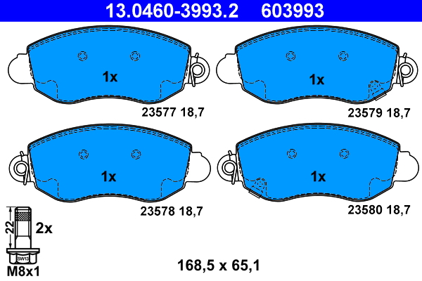 Placute frana ATE 13.0460-3993.2